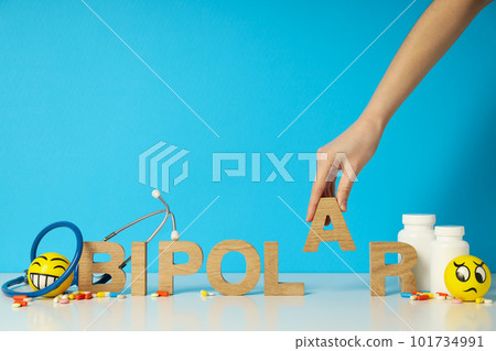 Mental disorders concept - composition for Bipolar disorder Mental disorders concept - composition for Bipolar disorder 101734991