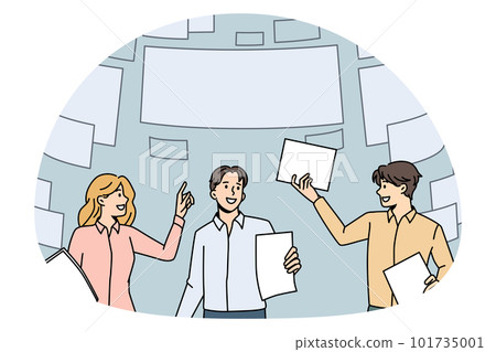 Document flow in business concept 101735001