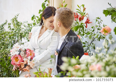 newlyweds are happy together newlyweds are happy together 101735073