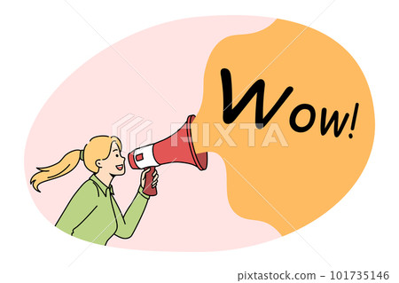 Announcement Getting attention and promotion concept 101735146