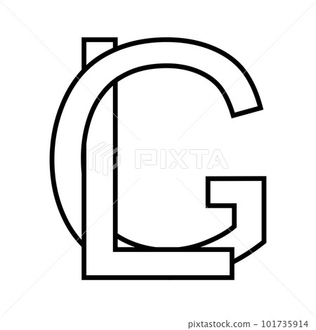 Logo sign lg gl icon double letters logotype g l Logo sign lg gl icon double letters logotype g l 101735914