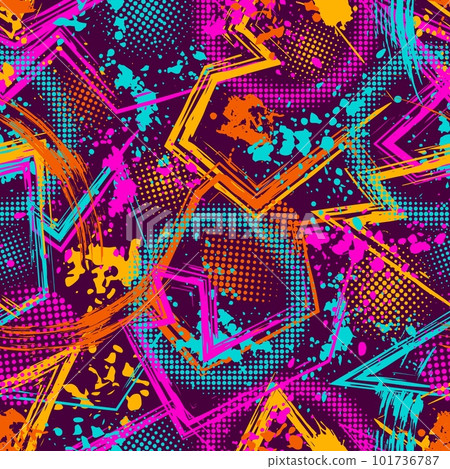 Neon Abstract Shapes Vinyl