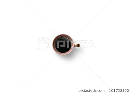 Black coffee with natural foam in a cup isolated on white background isolated, clipping path included Black coffee with natural foam in a cup isolated on white background isolated, clipping path included 101738100