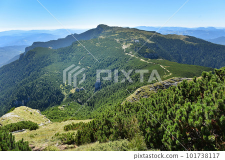 Mountain landscape. Ceahlau mountains, Eastern Carpathians, Romania Mountain landscape. Ceahlau mountains, Eastern Carpathians, Romania 101738117