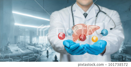 Doctor supports the liver with vitamins . 101738572