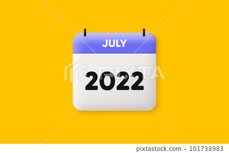 Calendar agenda 3d icon. July month icon. Event schedule Jul date. Meeting appointment planner. Agenda plan, Month schedule 3d calendar and Time planner. July day reminder. 2022 year. Vector Calendar agenda 3d icon. July month icon. Event schedule Jul date. Meeting appointment planner. Agenda plan, Month schedule 3d calendar and Time planner. July day reminder. 2022 year. Vector 101738983