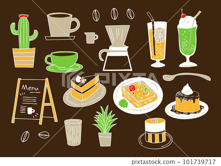 可愛的咖啡館手繪插畫集 101739717