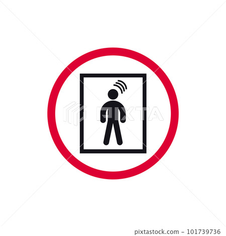 Carefully glass door prohibited sign, forbidden modern round sticker, vector illustration Carefully glass door prohibited sign, forbidden modern round sticker, vector illustration 101739736
