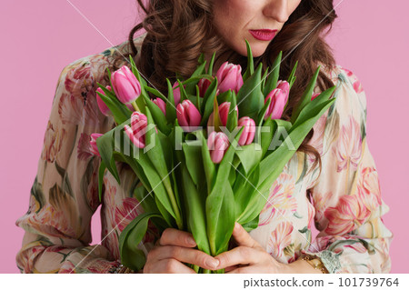 Closeup on woman on pink Closeup on woman on pink 101739764