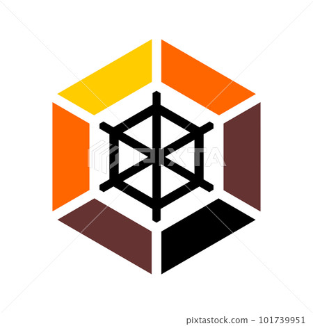 Abstract Icon in Hexagon Shape. Geometric Design Element. Vector Art. 101739951