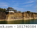 Osaka castle majestic moat 101740384
