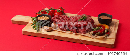 Ingredient for cooking grilled meat - ground meat 101740564