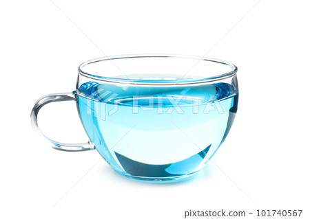 Concept of tasty hot drink, Anchan tea, isolated on white background Concept of tasty hot drink, Anchan tea, isolated on white background 101740567