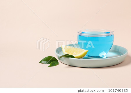 Concept of tasty hot drink, Anchan tea, space for text Concept of tasty hot drink, Anchan tea, space for text 101740585