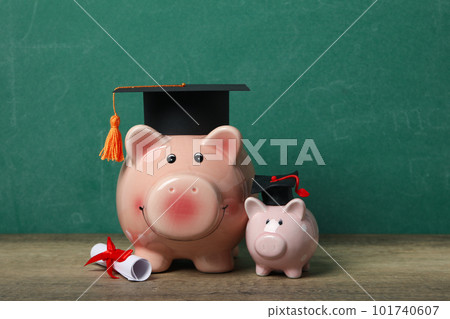 Graduation in high school and university concept Graduation in high school and university concept 101740607