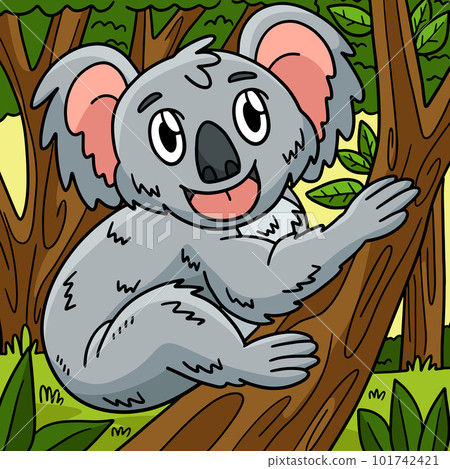 Koala Animal Colored Cartoon Illustration 101742421