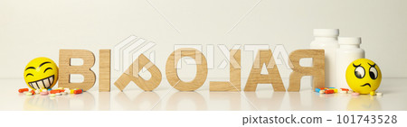 Mental disorders concept - composition for Bipolar disorder 101743528