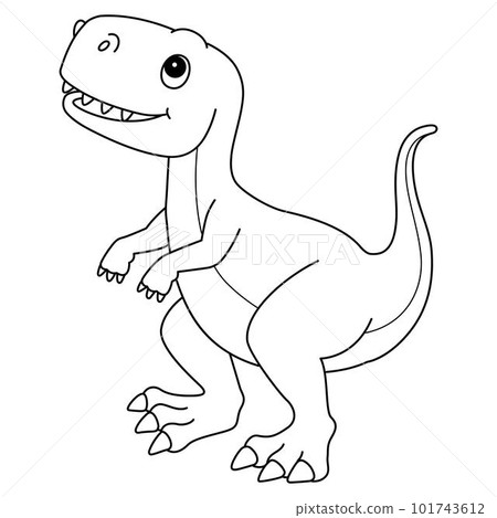 Tyrannosaurus Isolated Coloring Page for Kids Tyrannosaurus Isolated Coloring Page for Kids 101743612