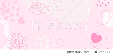 Seashell Seaside Colorful Summer Beach Background Layout Banner Design. Seashell Seaside Colorful Summer Beach Background Layout Banner Design. 101743675