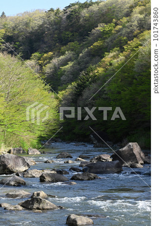 那珂川的風景【栃木縣那須鹽原市】 那珂川的風景【栃木縣那須鹽原市】 101743860
