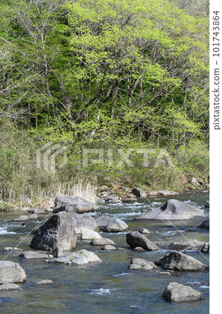 那珂川的風景【栃木縣那須鹽原市】 那珂川的風景【栃木縣那須鹽原市】 101743864