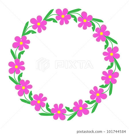 wreath of pink doodle kosmeya flowers wreath of pink doodle kosmeya flowers 101744584