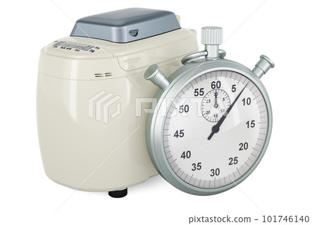 Bread maker with stopwatch, 3D rendering 101746140
