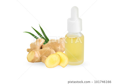 Fresh ginger root on white background for herb and medical product concept 101746166