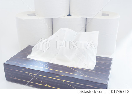 Household paper image (toilet paper and tissue paper) 101746810