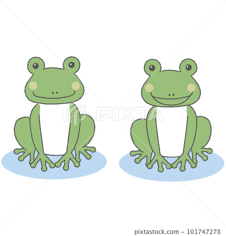 two cute frogs two cute frogs 101747278