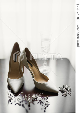 Pair of elegant and stylish bridal shoes Pair of elegant and stylish bridal shoes 101749461