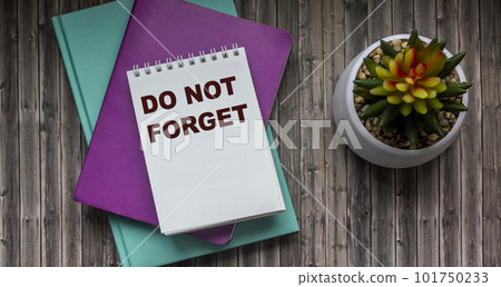 Don't forget something on your notebook and wooden boards. Cactus flower and colorful notepads 101750233