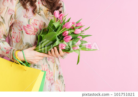 Closeup on woman on pink Closeup on woman on pink 101751021