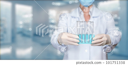 The concept of laboratory research samples. The concept of laboratory research samples. 101751338