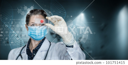 Doctor produces virus research . 101751415