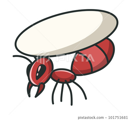 Ants, forest insect. Family of wild animal. Cartoon working ant carrying stone. Hand drawn vector illustration Ants, forest insect. Family of wild animal. Cartoon working ant carrying stone. Hand drawn vector illustration 101751681