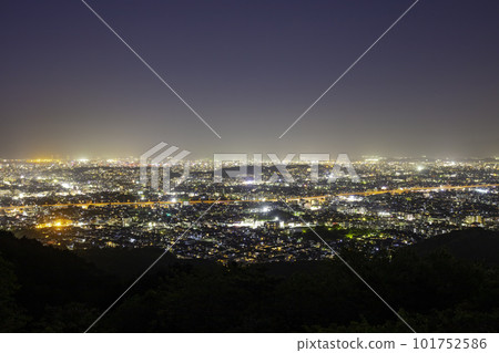 Aburayama Beautiful night view from Katae Observatory (Fukuoka City, Fukuoka Prefecture) 101752586