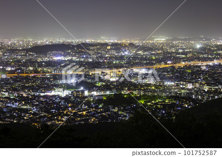 Aburayama Beautiful night view from Katae Observatory (Fukuoka City, Fukuoka Prefecture) 101752587