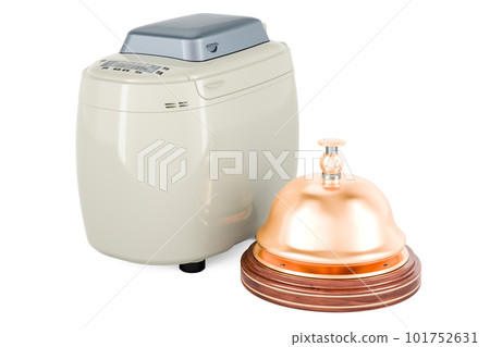 Bread making machine with reception bell, 3D rendering 101752631