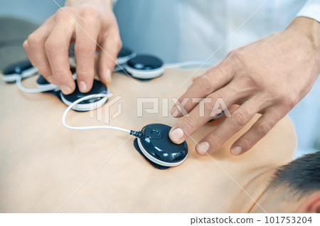 Man having a session of therapy in rehabilitation center Man having a session of therapy in rehabilitation center 101753204