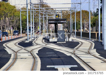 “交通未來城市宇都宮”已經建成，正在等待開放...... Haga / Utsunomiya LRT [Green Stadium Mae] Station 101753785