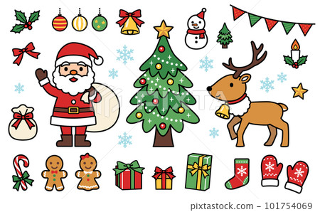 cute christmas illustration set cute christmas illustration set 101754069
