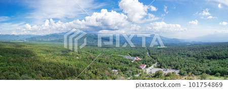 "Yamanashi Prefecture" Aerial drone photography of the beautiful forest Kiyosato "Yamanashi Prefecture" Aerial drone photography of the beautiful forest Kiyosato 101754869