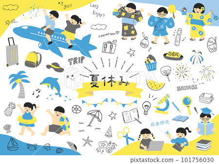 A set of children enjoying summer vacation events A set of children enjoying summer vacation events 101756030