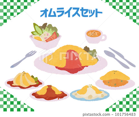 各種蛋包飯拼盤C 101756483