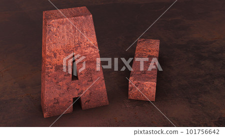 Image of AI rusting red and declining 101756642