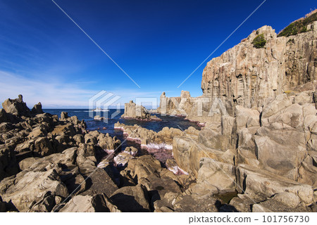 Tojinbo岩石和海 101756730