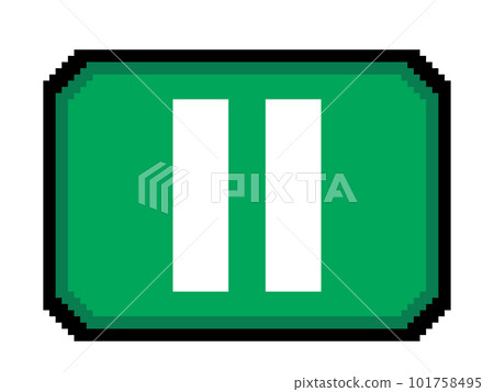 Video stop icon pixel art 101758495