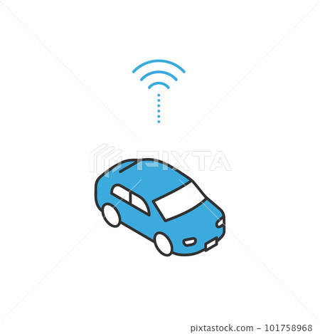 自動駕駛汽車圖像插圖素材 自動駕駛汽車圖像插圖素材 101758968