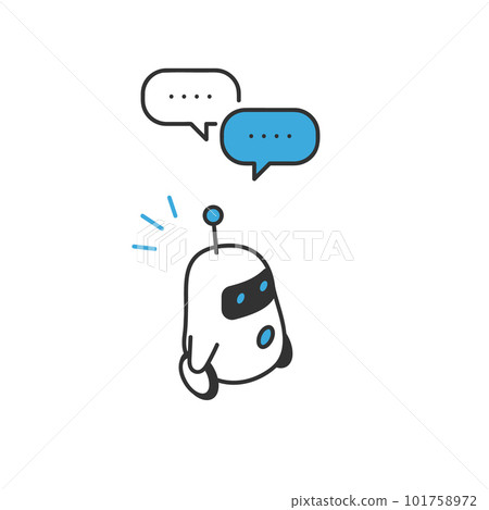 會話通信機器人圖像插圖素材 101758972